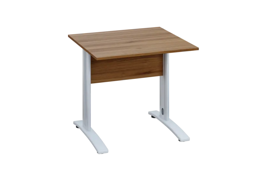 EPK 18 - 8  stůl kancelářský, kovová podnož bílá, deska 18 mm, široký 800 mm, ořech světlý